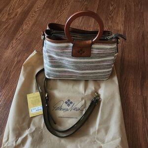 Patricia Nash Striped Tan and Brown Women's Bag